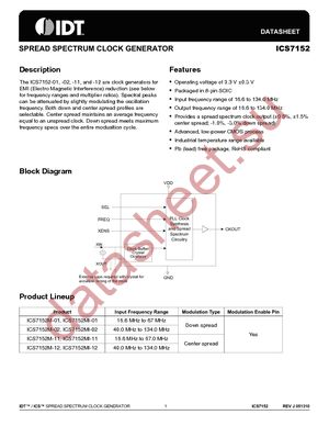 ICS7152MI-12LF datasheet  